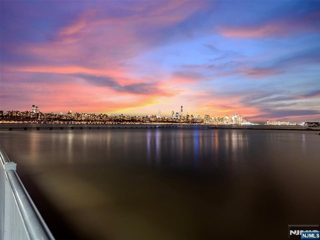 water view featuring a city view