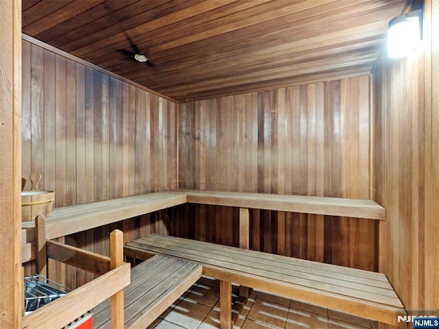 view of sauna