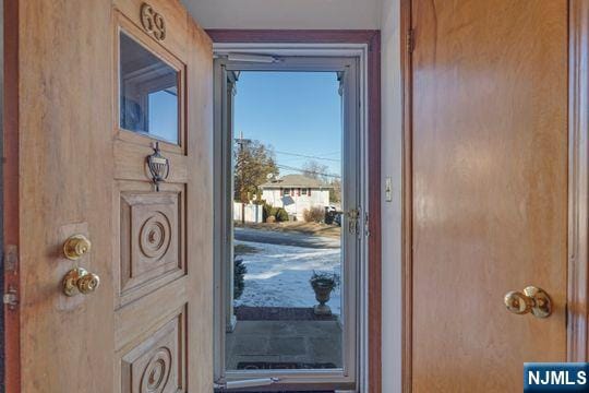 view of doorway to outside