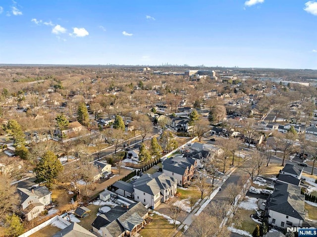 bird's eye view with a residential view