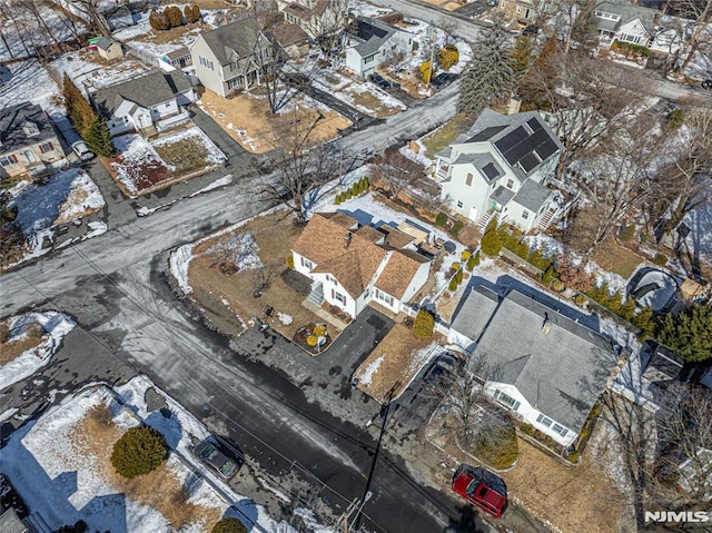 bird's eye view with a residential view