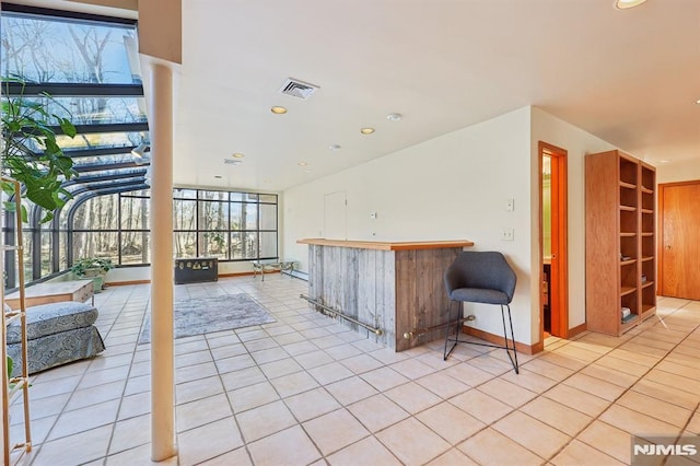 interior space with a lanai and visible vents