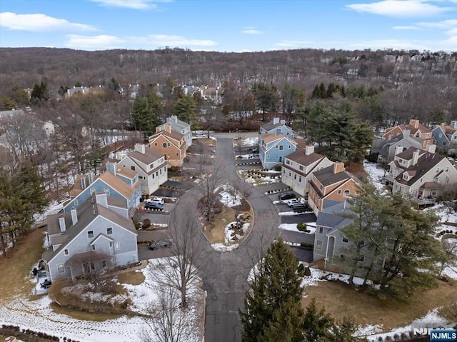 drone / aerial view with a residential view