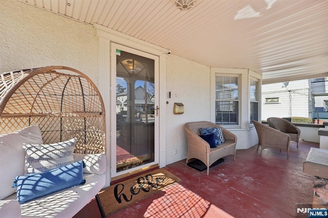 view of patio with a porch