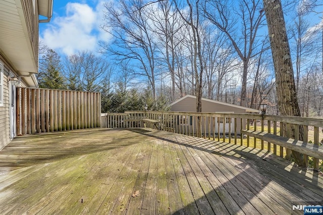 view of wooden deck