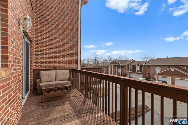 balcony with a residential view