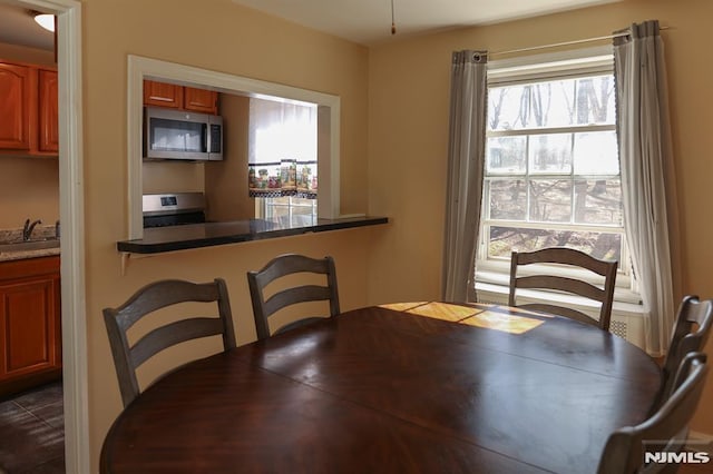 view of dining room