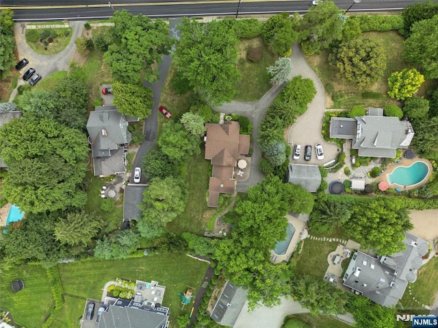 aerial view featuring a residential view