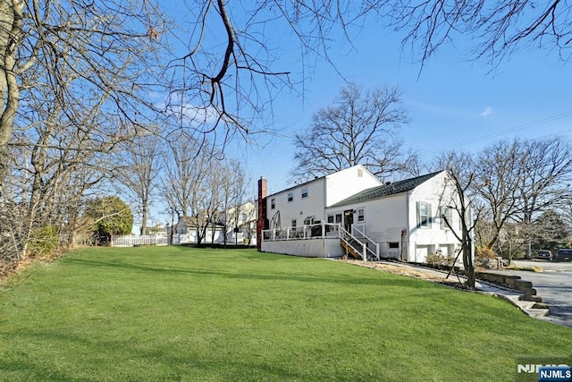 view of yard with stairs