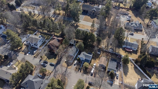 aerial view featuring a residential view