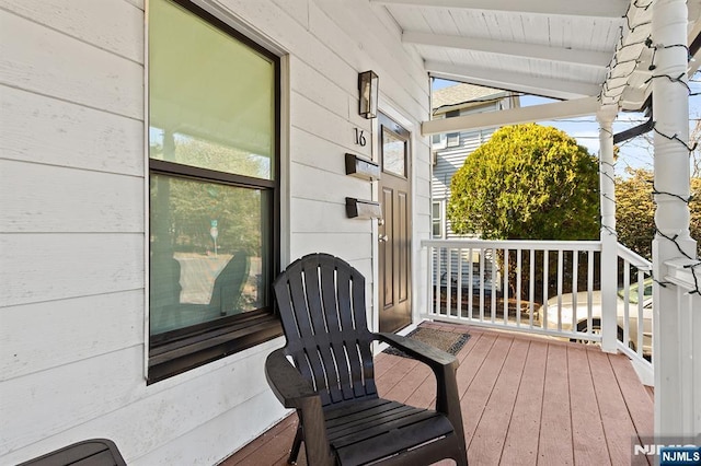 view of wooden deck