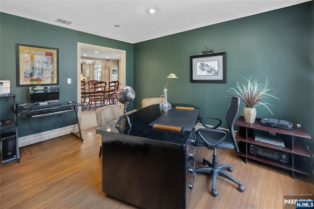 85 Buckhaven Hl, Upper Saddle River, NJ 07458 - home office featuring wood finished floors and recessed lighting
