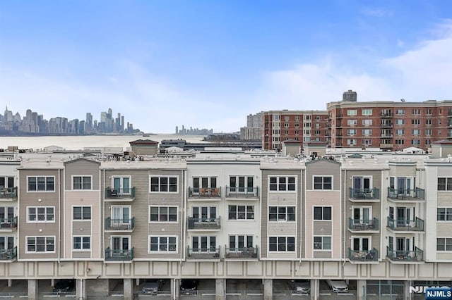 view of building exterior featuring a view of city