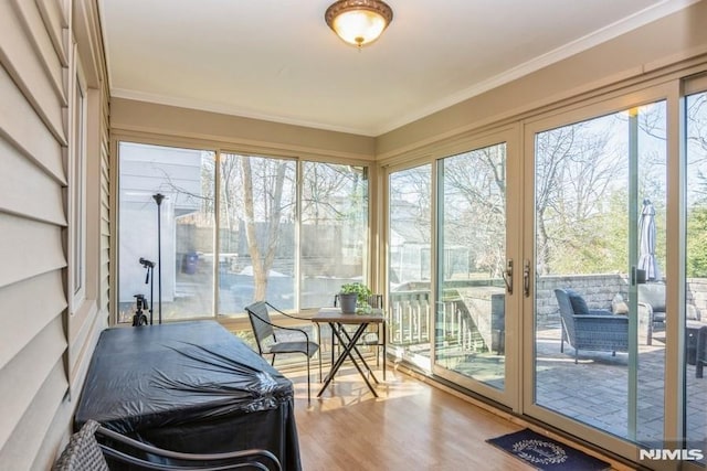 view of sunroom