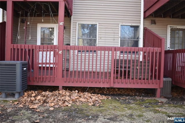 view of side of home with cooling unit