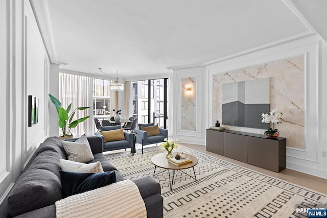 living room featuring wood finished floors