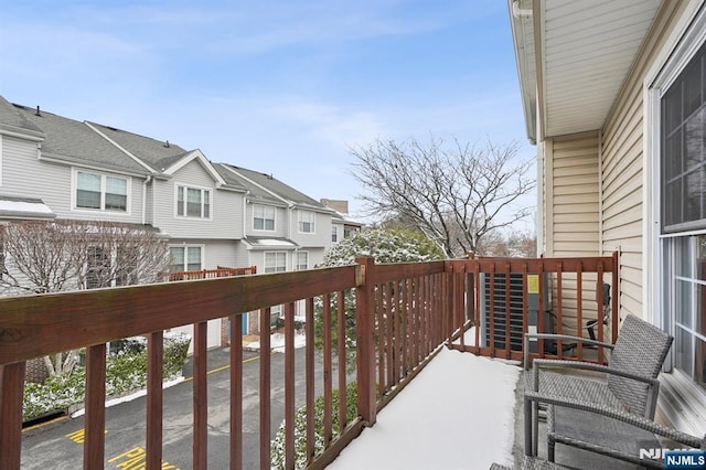 balcony with a residential view