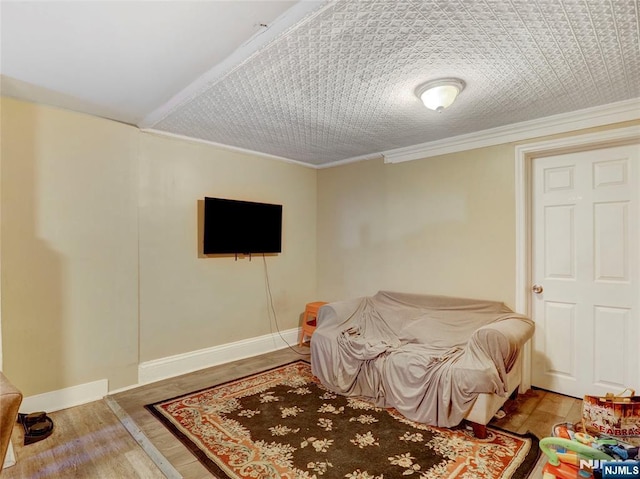 5 Elm St, Newark, NJ 07102 - bedroom with wood finished floors, ornamental molding, and baseboards
