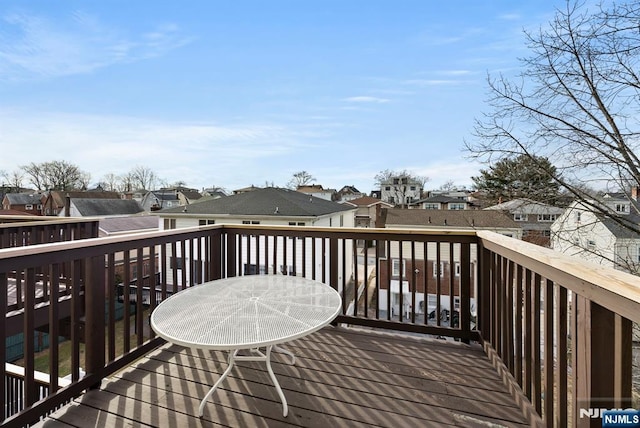 deck featuring a residential view