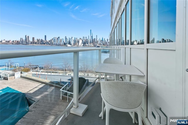 balcony featuring a view of city