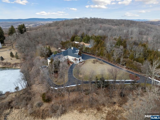 aerial view with a view of trees