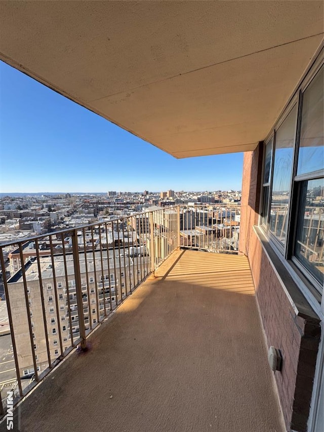 balcony featuring a view of city