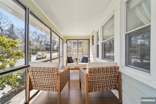 view of sunroom / solarium