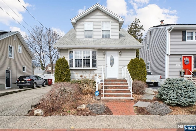 view of front of house featuring entry steps