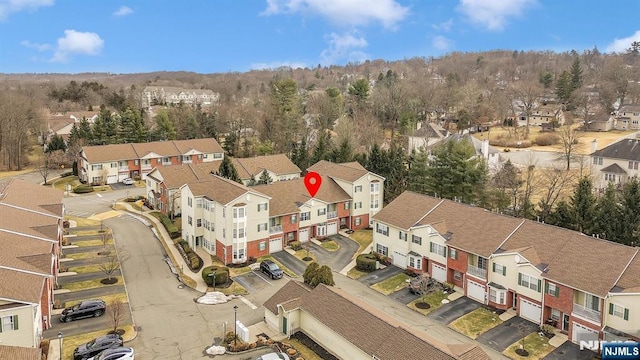 birds eye view of property featuring a residential view