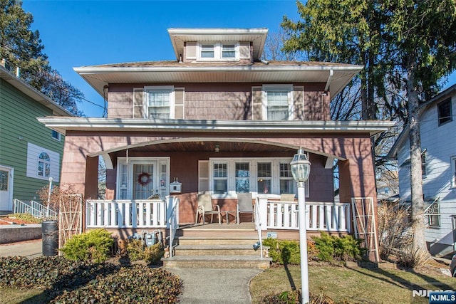 traditional style home with a porch