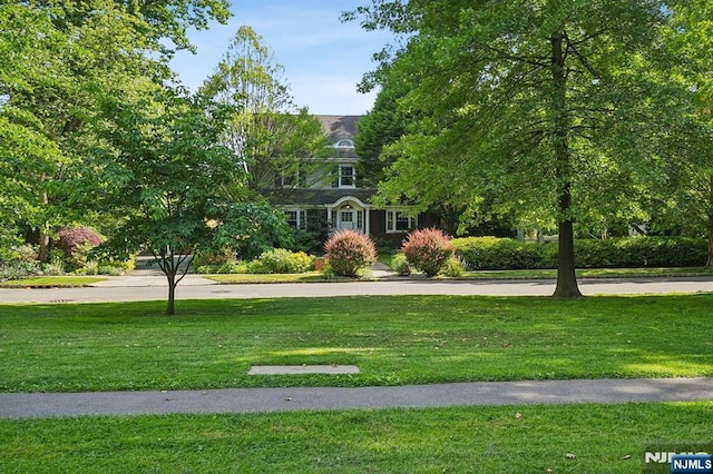 view of front of house featuring a front yard