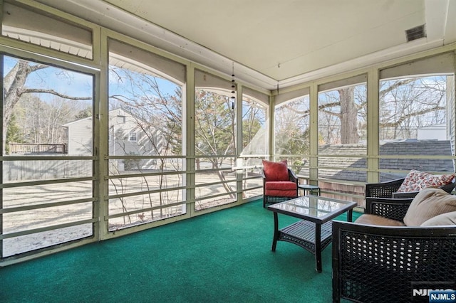 view of sunroom / solarium