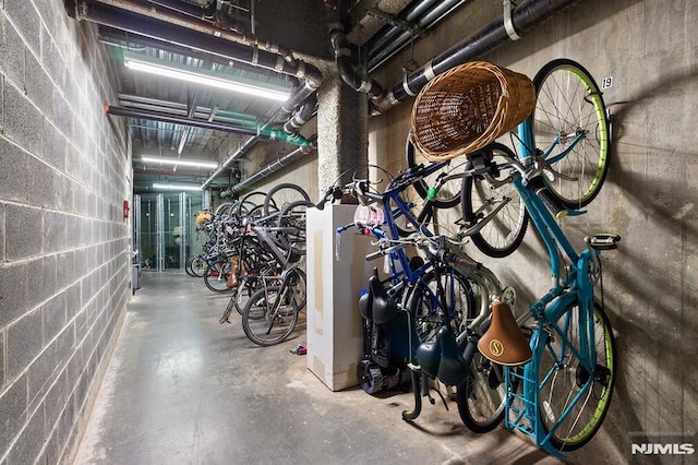 garage with bike storage