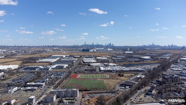 drone / aerial view featuring a view of city