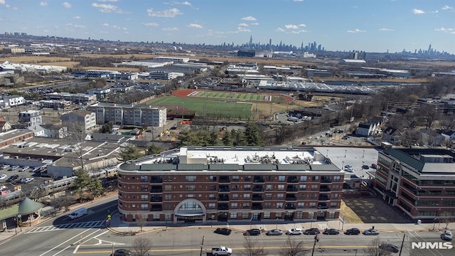 aerial view with a view of city