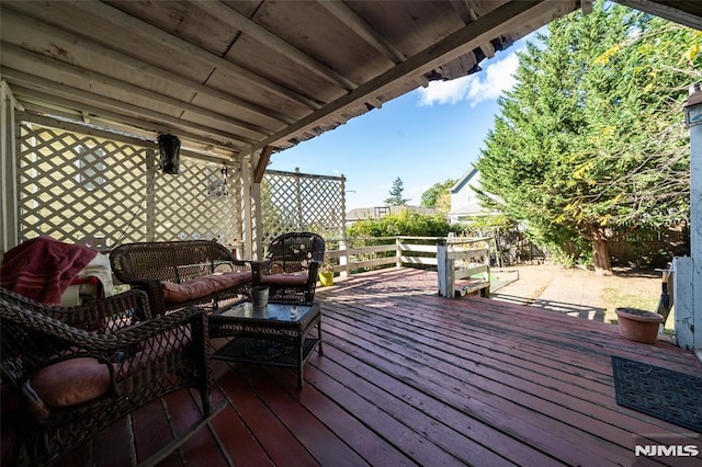 view of wooden deck