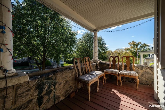 view of wooden deck