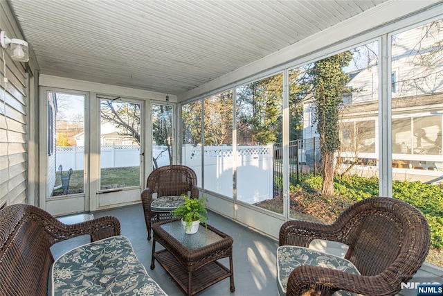 view of sunroom / solarium