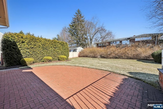 view of patio / terrace with fence