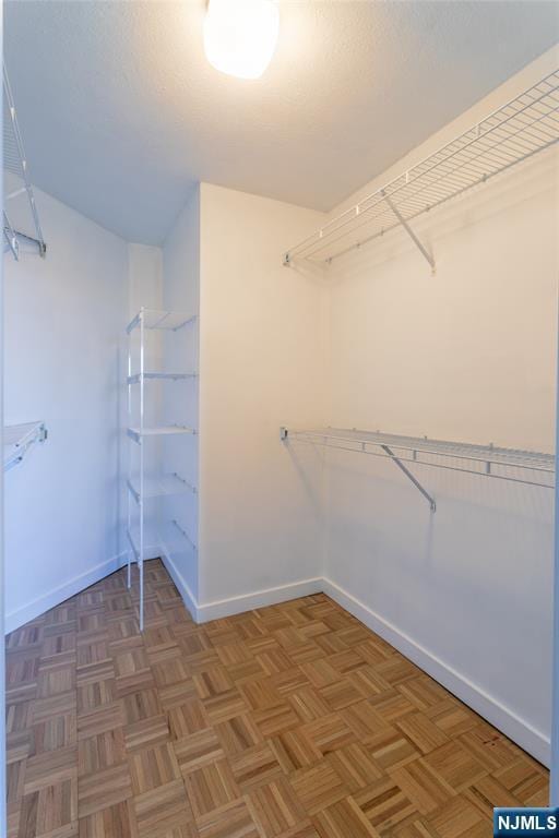 view of walk in closet