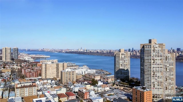 view of city featuring a water view