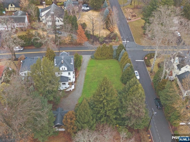 drone / aerial view with a residential view