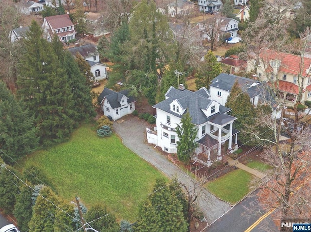 drone / aerial view featuring a residential view