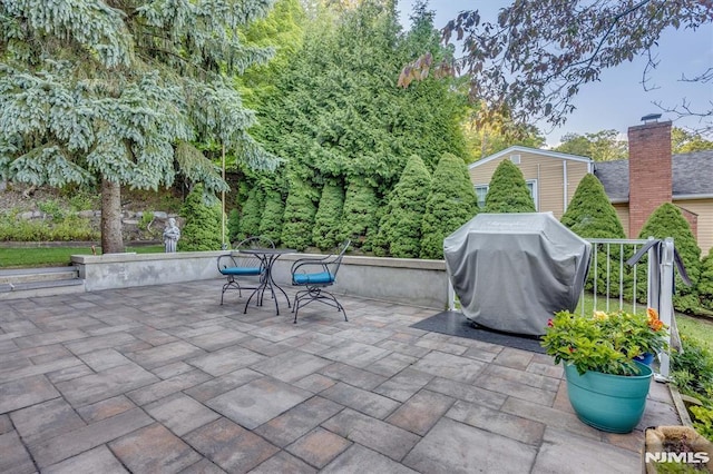 view of patio / terrace featuring outdoor dining area and area for grilling