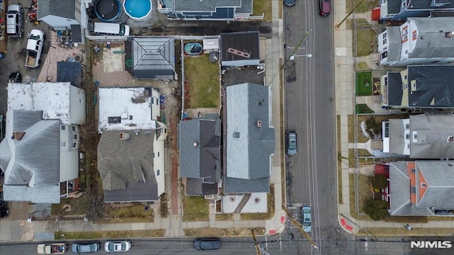 bird's eye view with a residential view