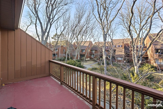 balcony with a residential view