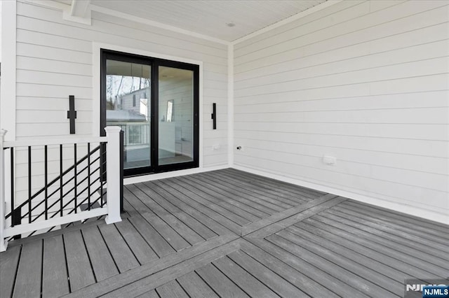 view of wooden deck