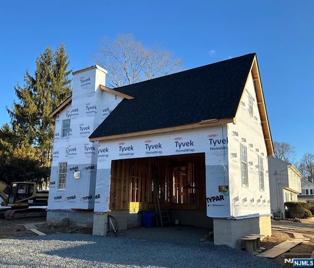 view of property featuring a garage