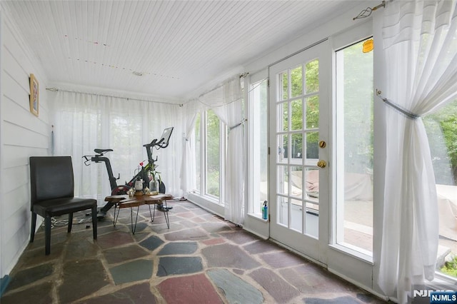 view of sunroom / solarium