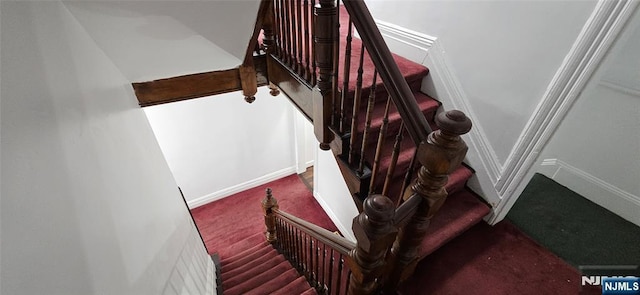 35 James St, Newark, NJ 07102 - staircase featuring baseboards